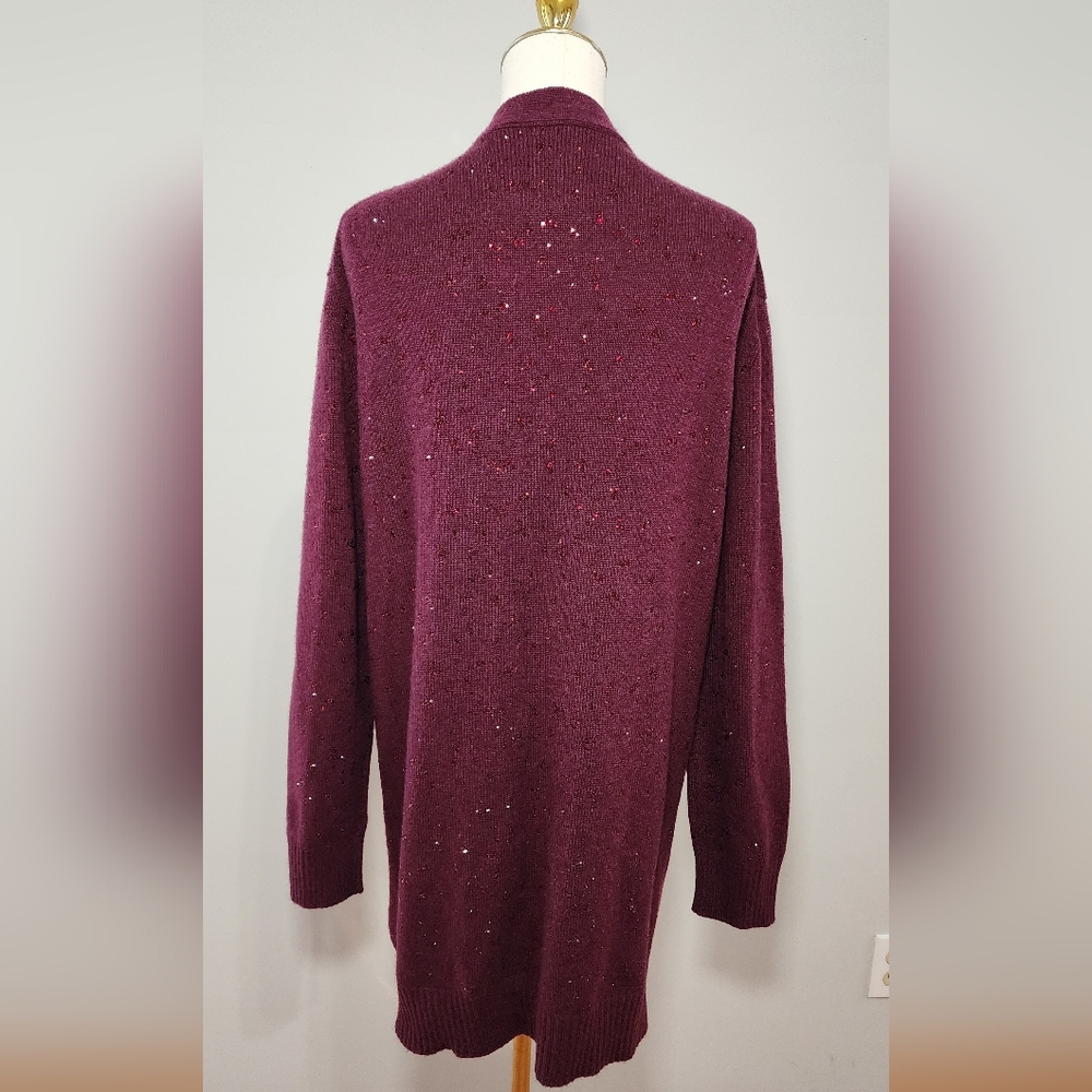 LIBERTINE Heavy Stardust Oversized Syrah Cardigan 100% Cashmere Size L - Picture 4 of 8